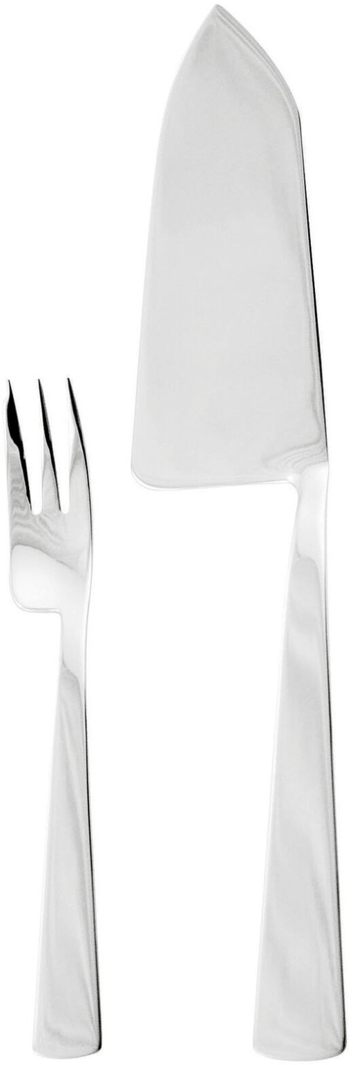Set tacamuri desert Sambonet Gio Ponti Conca  13 piese  inox placat cu argint