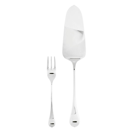 Set tacamuri desert Sambonet Queen Anne  13 piese  inox placat cu argint