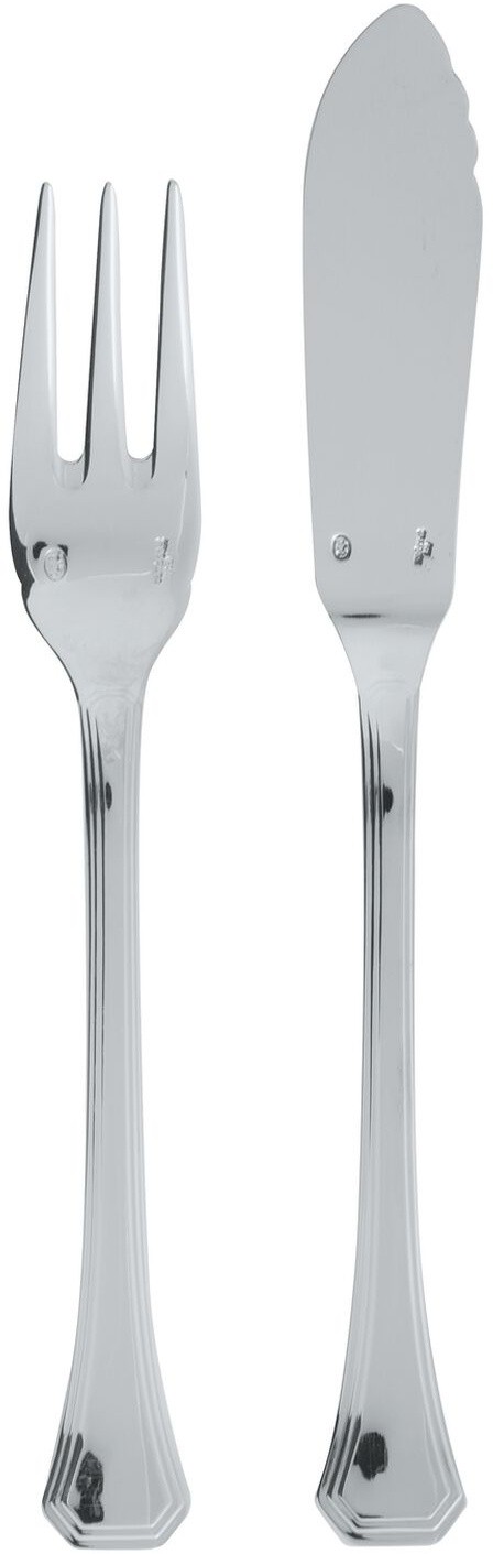 Set tacamuri peste Sambonet Deco  Solid Handle  24 piese  inox placat cu argint
