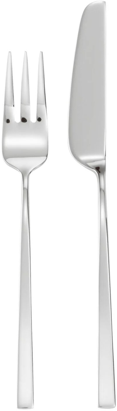 Set tacamuri peste Sambonet Linea Q Solid Handle  24 piese  inox placat cu argint