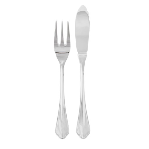 Set tacamuri peste Sambonet Rome Solid Handle  24 piese  inox placat cu argint