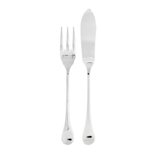 Set tacamuri peste Sambonet Queen Anne Solid Handle  24 piese  inox placat cu argint