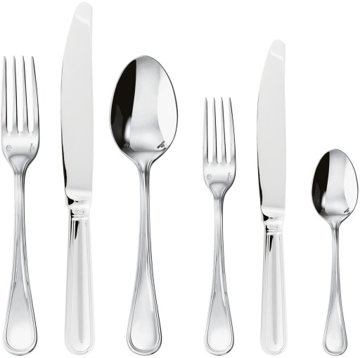 Set tacamuri Sambonet Contour Hollow Handle  36 piese  inox placat cu argint