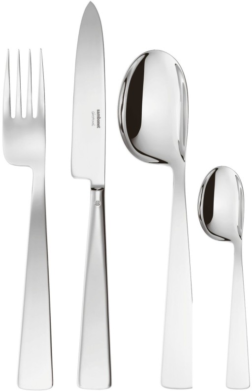 Set tacamuri Sambonet Gio Ponti Conca  4 piese  inox placat cu argint