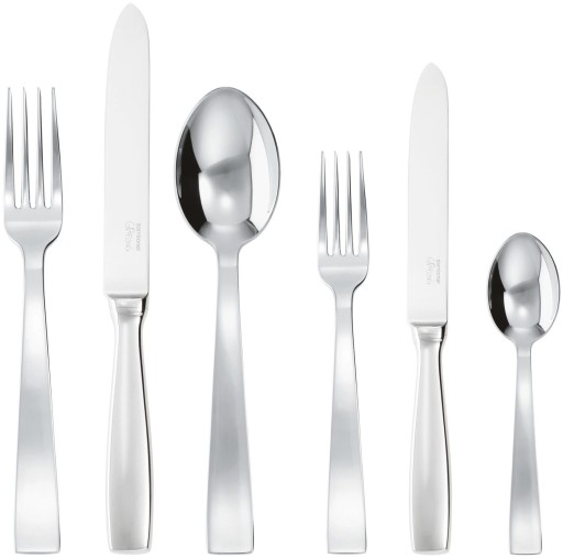 Set tacamuri Sambonet Gio Ponti Orfevre Handle  72 piese  inox placat cu argint
