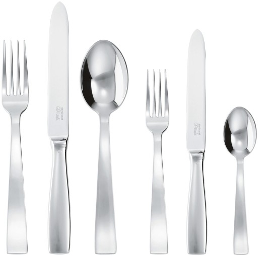 Set tacamuri Sambonet Gio Ponti Solid Handle  36 piese  inox placat cu argint