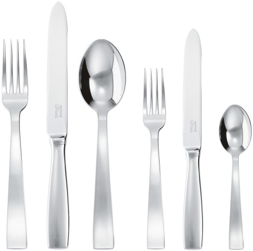 Set tacamuri Sambonet Gio Ponti Solid Handle  72 piese  inox placat cu argint