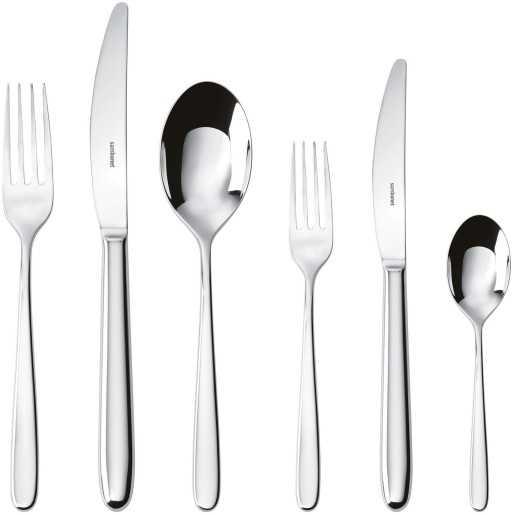 Set tacamuri Sambonet Hannah Solid Handle  36 piese  inox placat cu argint