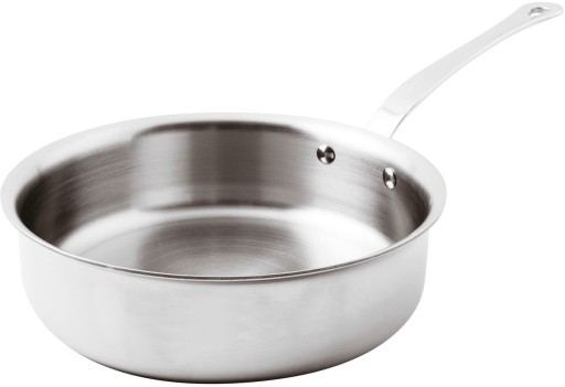Tigaie adanca Paderno seria 12200  24cm  h7.5cm  inductie  inox
