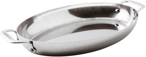 Cratita ovala Paderno seria 12200  35x23cm  h5cm  inductie  inox