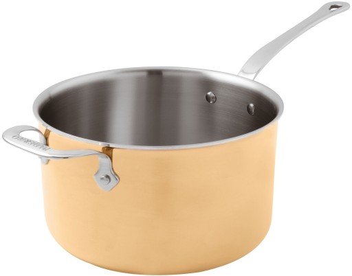 Cratita inalta cu coada Paderno seria 15600  24cm  h14cm  inductie  inox - cupru