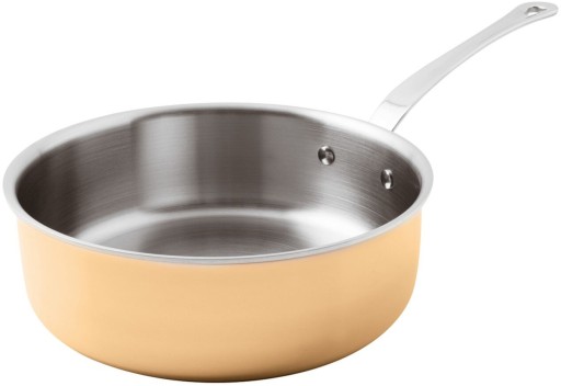 Cratita cu coada Paderno seria 15600  20cm  h7cm  inductie  inox - cupru