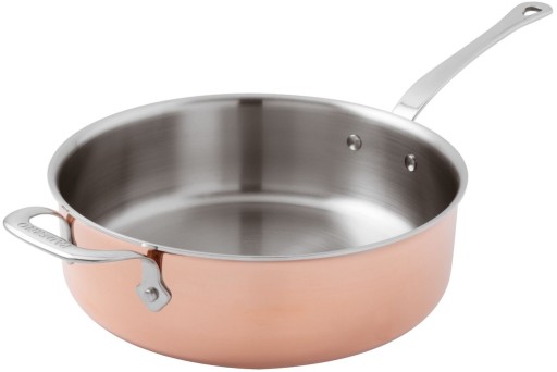 Cratita cu coada Paderno seria 15600  28cm  h9cm  inductie  inox - cupru
