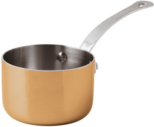 Cratita cu coada Paderno seria 15600 mini  10cm  h6.5cm  inox - cupru