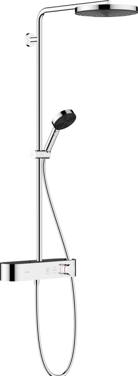 Coloana de dus Hansgrohe Pulsify S 260 1jet EcoSmart  cu baterie termostatata ShowerTablet Select 400  crom