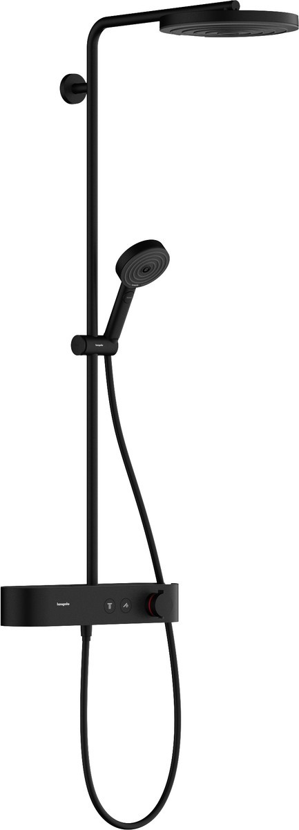 Coloana de dus Hansgrohe Pulsify S 260 1jet EcoSmart  cu baterie termostatata ShowerTablet Select 400  negru mat
