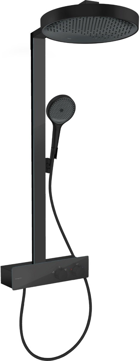 Coloana de dus Hansgrohe Rainfinity 360 1jet  cu baterie termostatata ShowerTablet 350  negru mat