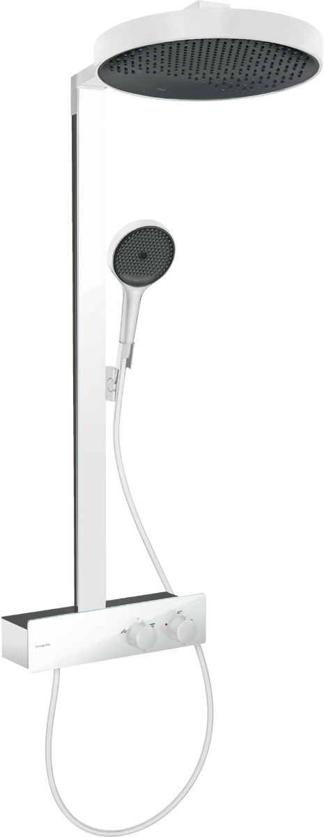 Coloana de dus Hansgrohe Rainfinity 360 1jet  cu baterie termostatata ShowerTablet 350  alb mat