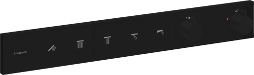 Baterie cada - dus termostatata Hansgrohe RainSelect cu 5 functii  montaj incastrat  necesita corp ingropat  negru mat
