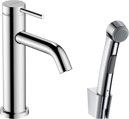 Baterie lavoar Hansgrohe Tecturis S 110 EcoSmart+ cu dus tip bideu pentru igiena intima  fara ventil  crom