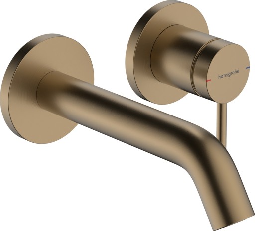 Baterie lavoar Hansgrohe Tecturis S cu pipa 165mm  montaj incastrat  necesita corp ingropat  bronz periat
