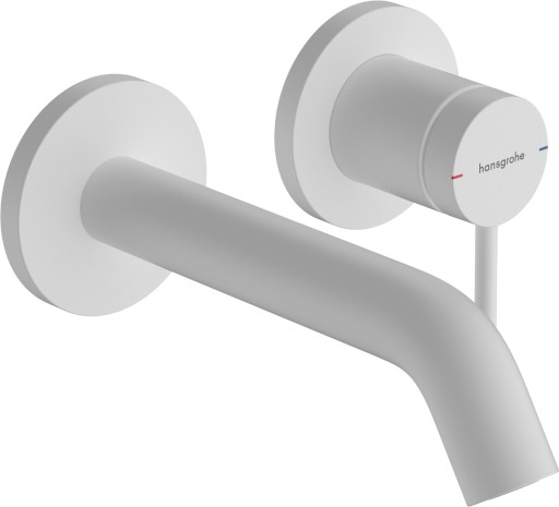 Baterie lavoar Hansgrohe Tecturis S cu pipa 165mm  montaj incastrat  necesita corp ingropat  alb mat