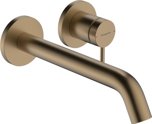 Baterie lavoar Hansgrohe Tecturis S cu pipa 225mm  montaj incastrat  necesita corp ingropat  bronz periat