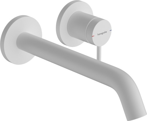 Baterie lavoar Hansgrohe Tecturis S cu pipa 225mm  montaj incastrat  necesita corp ingropat  alb mat