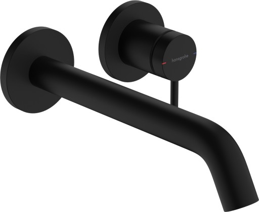 Baterie lavoar Hansgrohe Tecturis S cu pipa 225mm  montaj incastrat  necesita corp ingropat  negru mat