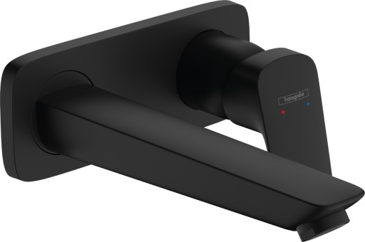 Baterie lavoar Hansgrohe Logis cu pipa 195mm  montaj incastrat  necesita corp ingropat  negru mat