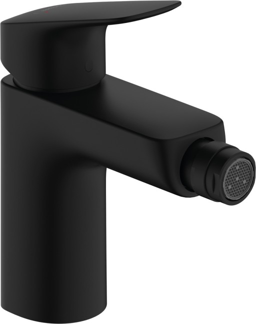 Baterie bideu Hansgrohe Logis 100  ventil pop-up  negru mat