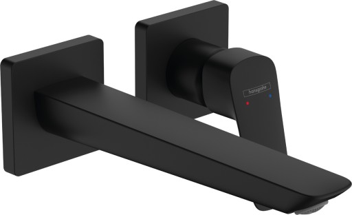 Baterie lavoar Hansgrohe Logis Fine cu pipa 205mm  montaj incastrat  necesita corp ingropat  negru mat