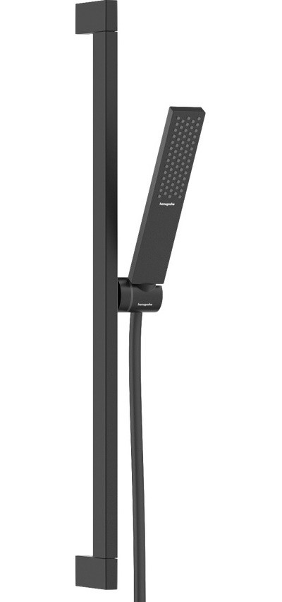 Set de dus Hansgrohe Pulsify E EcoSmart+  cu 1 jet si bara de 0.66 m  negru mat
