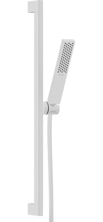 Set de dus Hansgrohe Pulsify E EcoSmart+  cu 1 jet si bara de 0.66 m  alb mat