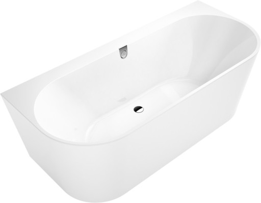 Cada baie freestanding Villeroy & Boch Oberon 2.0 Quaryl 180x80cm  compozit  alb Alpin