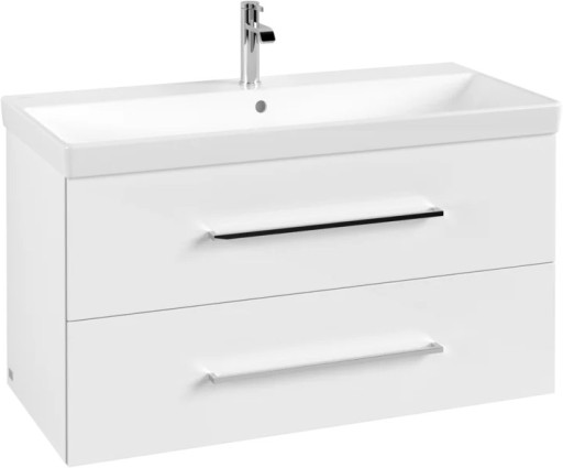 Dulap baza suspendat Villeroy & Boch Avento 980x514x452 mm cu doua sertare  alb Crystal