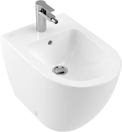 Bideu pe pardoseala Villeroy & Boch Subway 2.0 CeramicPlus  alb Alpin
