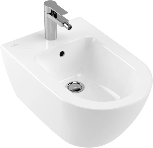 Bideu suspendat Villeroy & Boch Subway 2.0 CeramicPlus  alb Alpin