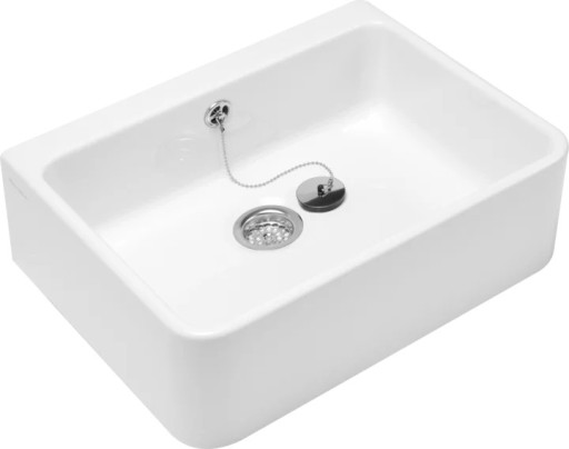 Lavoar tip bol Villeroy & Boch O.Novo CeramicPlus 59.5x50cm  cu preaplin  alb Alpin