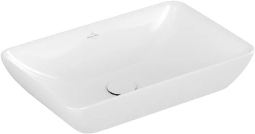 Lavoar tip bol Villeroy & Boch Venticello CeramicPlus 55x36cm  cu preaplin  montare pe blat  alb Alpin