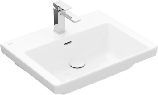 Lavoar Villeroy & Boch Subway 3.0 CeramicPlus 60x47cm cu preaplin si finisaj suplimentar  alb Alpin