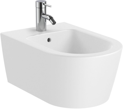 Bideu suspendat Roca Inspira Round 370x560cm  alb mat