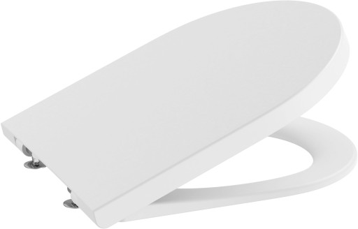 Capac WC Roca Inspira Round cu inchidere lenta si QuickRelease  alb mat