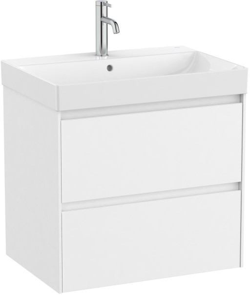 Set mobilier Roca Ona cu dulap baza cu doua sertare 65cm si lavoar  alb mat