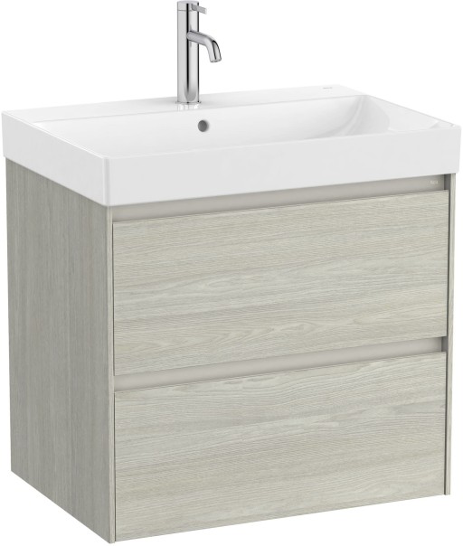 Set mobilier Roca Ona cu dulap baza cu doua sertare 65cm si lavoar  stejar alb
