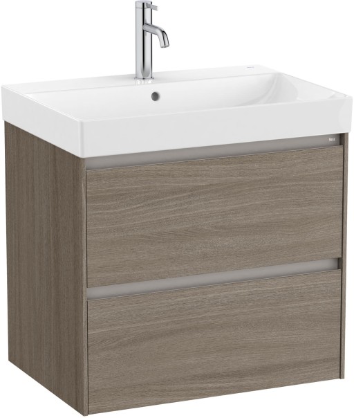 Set mobilier Roca Ona cu dulap baza cu doua sertare 65cm si lavoar  ulm inchis