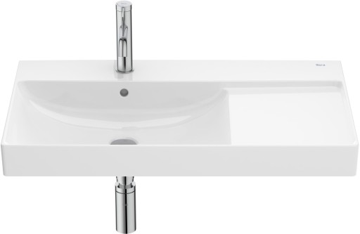 Lavoar asimetric Roca Ona 80x46cm  orientare stanga  alb