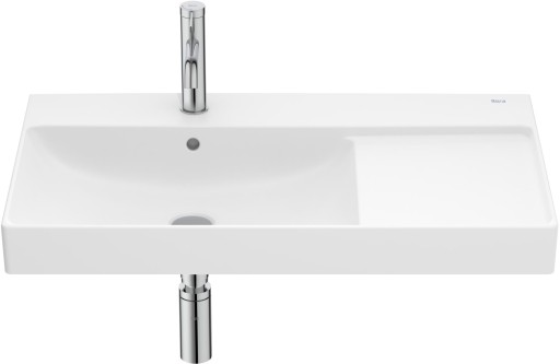 Lavoar asimetric Roca Ona 80x46cm  orientare stanga  alb mat