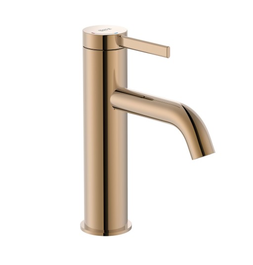 Baterie lavoar Roca Ona Cold Start  ventil click-clack  rose gold