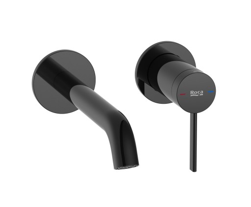 Baterie lavoar Roca Ona din 2 elemente  de perete  necesita corp incastrat  titanium black